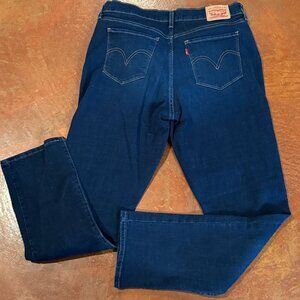 Levi's Women's Classic Straight Jeans Dark Blue Wash Size 12